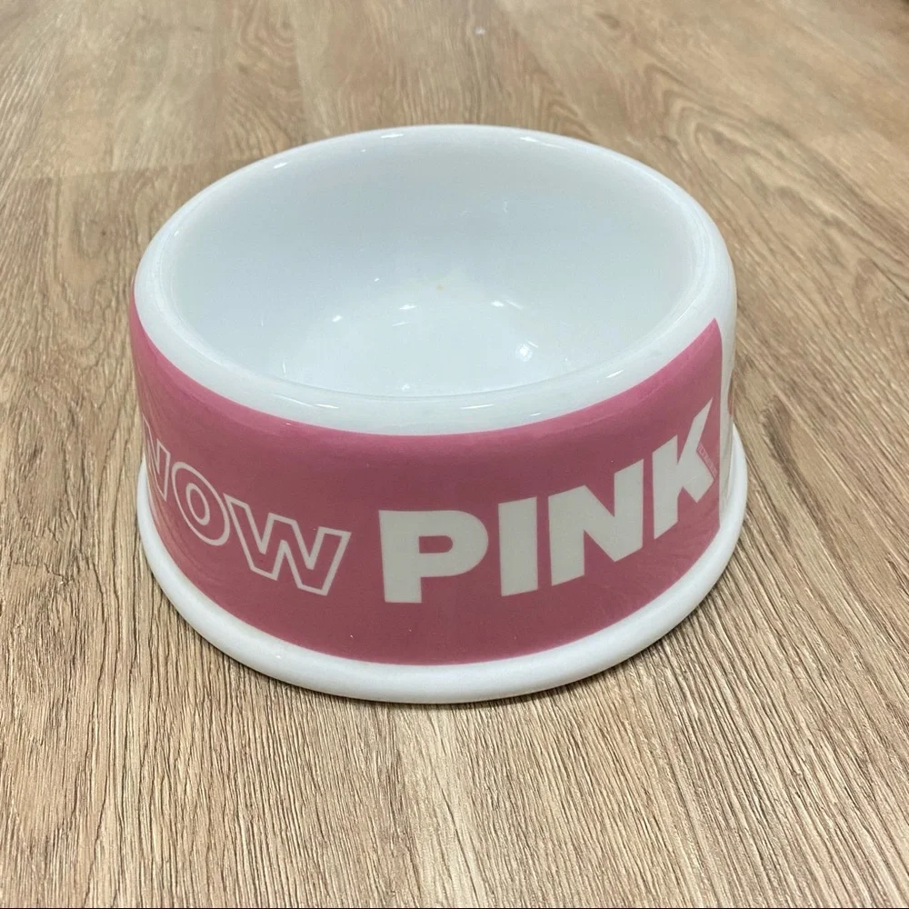 Victoria’s Secret PINK ceramic dog bowl rare vintage
